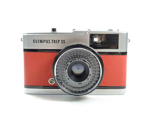 Olympus Trip 35 - late version in Red Cowhide Leather