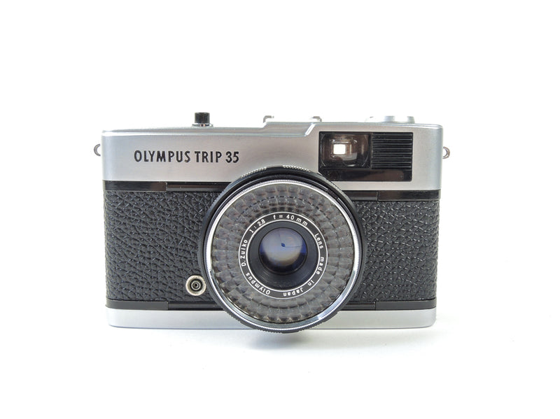 Olympus Trip 35 - late in black cowhide leather