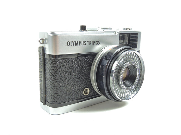 Olympus Trip 35 - late in black cowhide leather