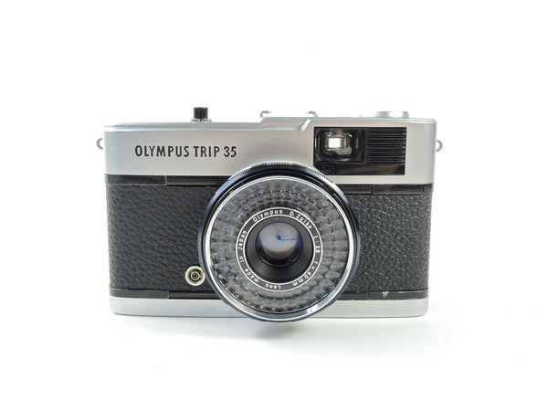 Olympus Trip 35 - late in black cowhide leather