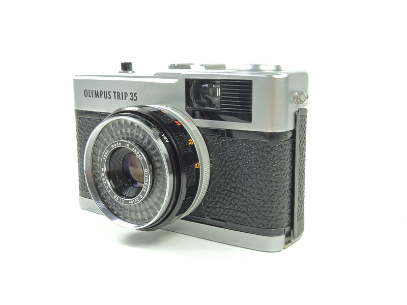 Olympus Trip 35 - Very late in black cowhide leather