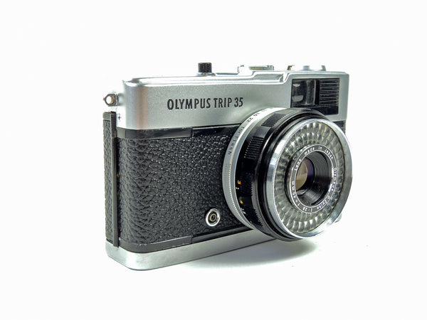 Olympus Trip 35 - Very late in black cowhide leather