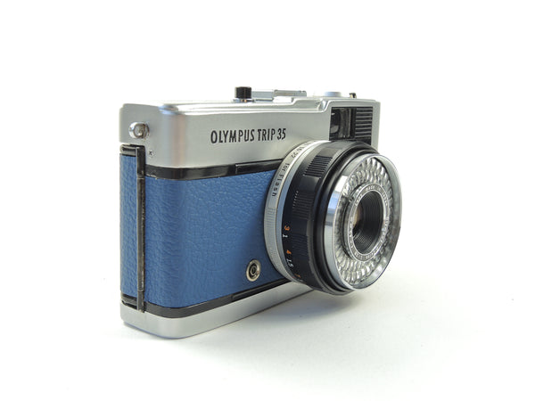 Olympus Trip 35 - Late in Yale blue leather