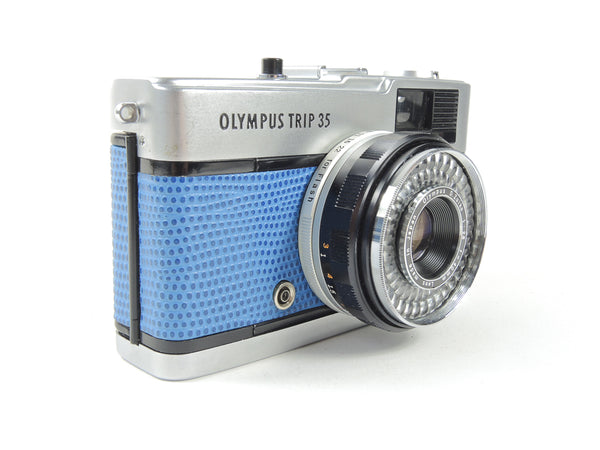 Olympus Trip 35 - late in Light Blue Lizard Cowhide Leather