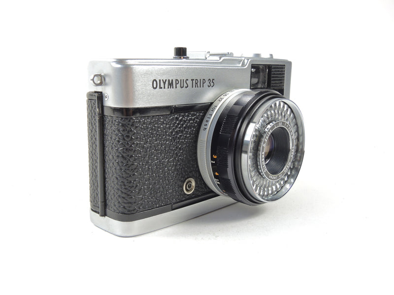 Olympus Trip 35 - late in black cowhide leather