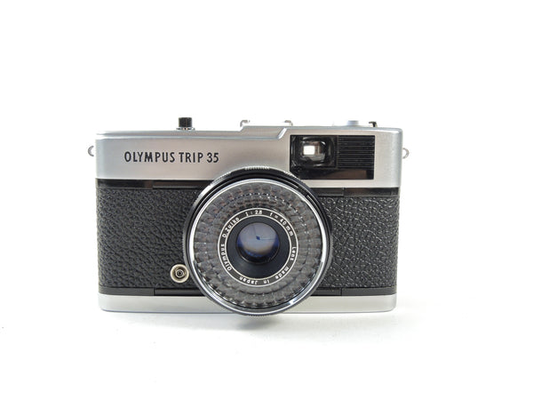 Olympus Trip 35 - late in black cowhide leather