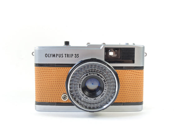 Olympus Trip 35 - Late in Tan Lizard cowhide leather