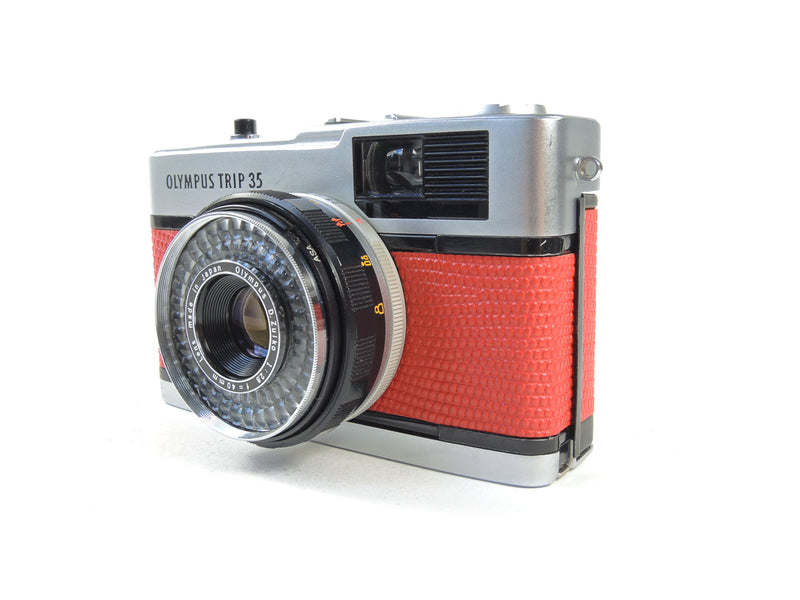 Olympus Trip 35 - late version in Red Lizard Cowhide Leather