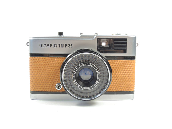 Olympus Trip 35 - Late in Tan Lizard cowhide leather
