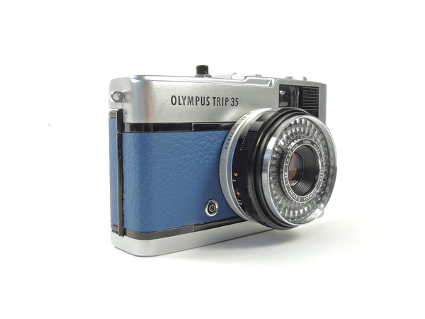 Olympus Trip 35 - Late in Yale blue leather