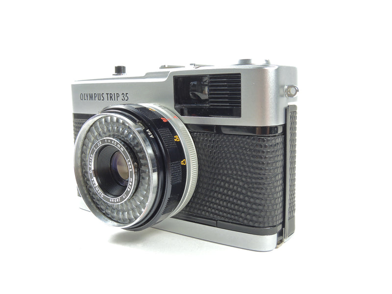 Olympus Trip 35 - Late in black lizard cowhide leather